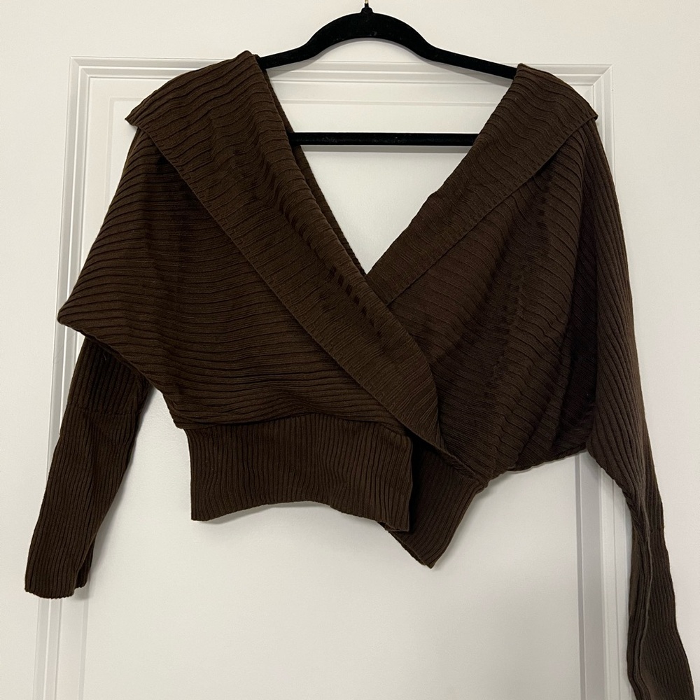 Sweater off the shoulder top